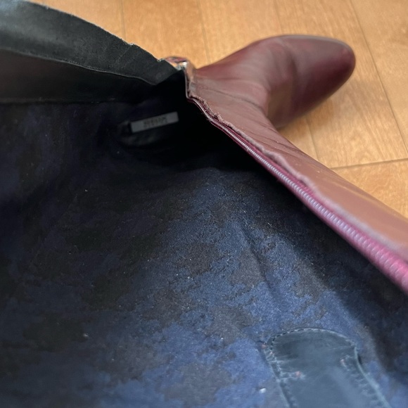 GEOX genuine leather boots in Burgundy. - Picture 4 of 16